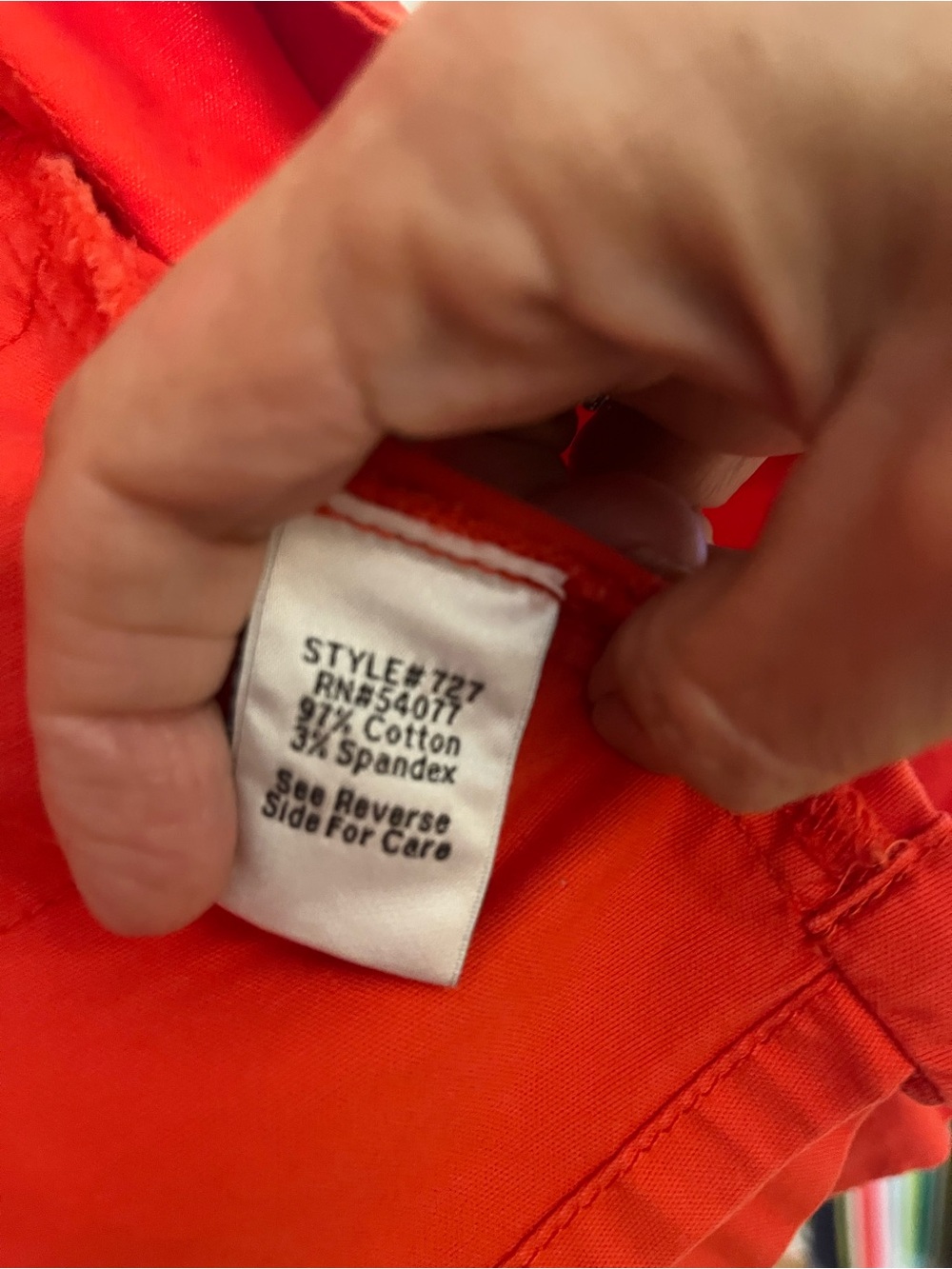 CAbi Style #727 Taylor Utility Jacket Ruffle Back Lobster Orange Sz Medium M - Picture 3 of 7